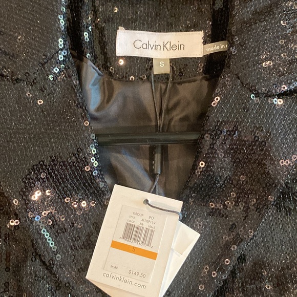 Calvin Klein sequenced blazer with matching tank top - Picture 2 of 6